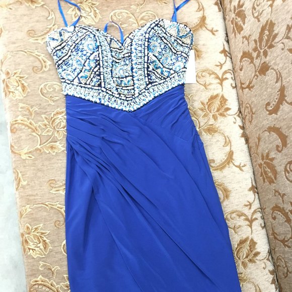 Back Cut-out, Blingy Sexy Cruise Dress Sweethear - Picture 4 of 14